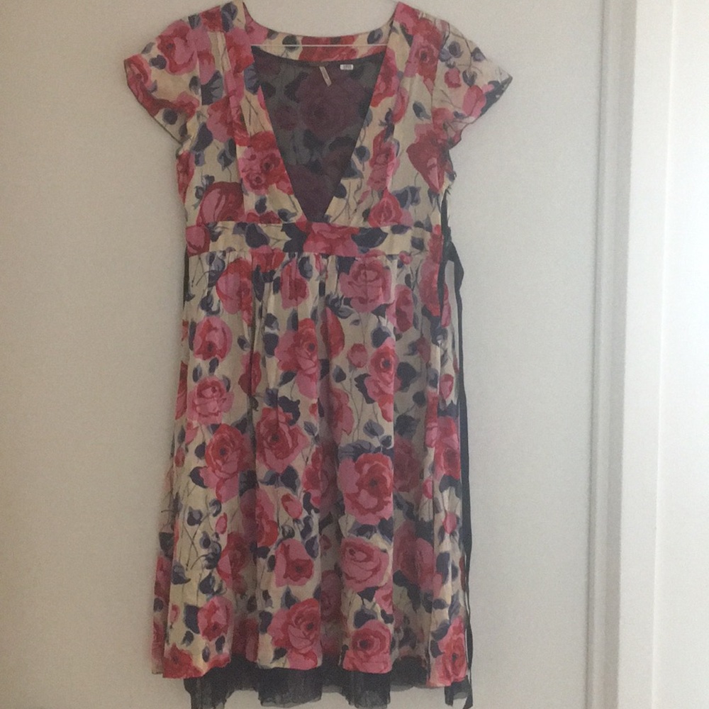 Free People Silk Flower Dress